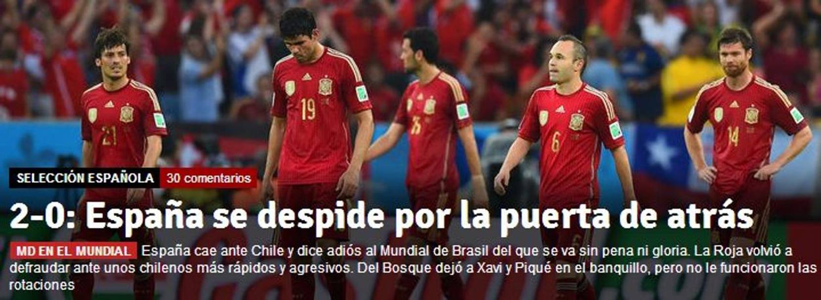 Spagna fuori per Mundo Deportivo: dalla porta di servizio...